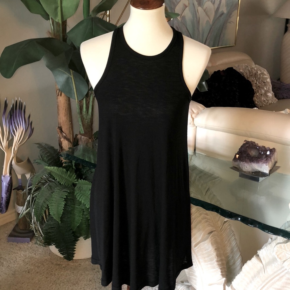 FREE PEOPLE SZ XS BEACH RAZOR DRESS BLACK EXCLT CONDITION